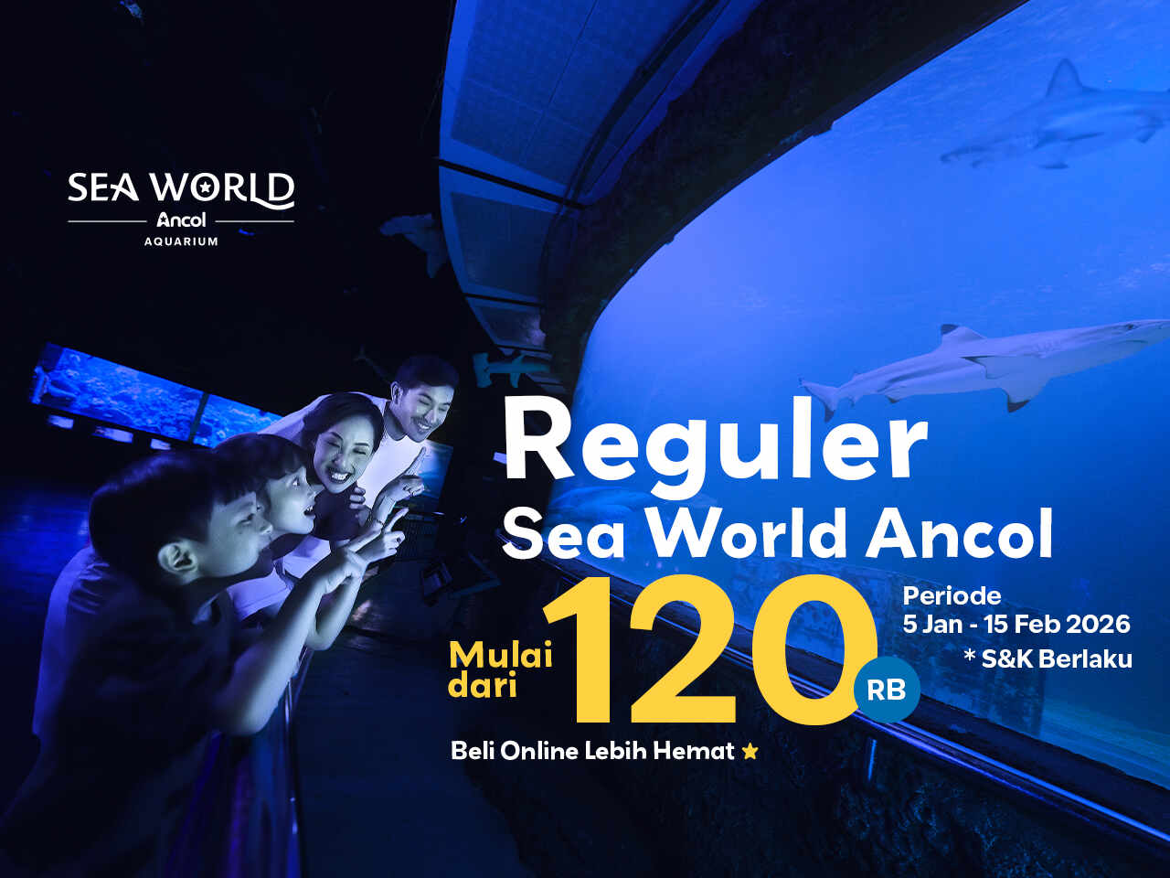Main sambil belajar mengenal ribuan Biota Laut di Sea World Ancol yuk!
